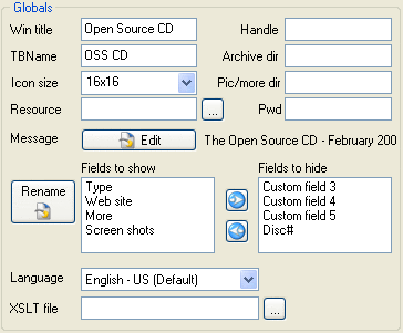 Set default values for programs and categories